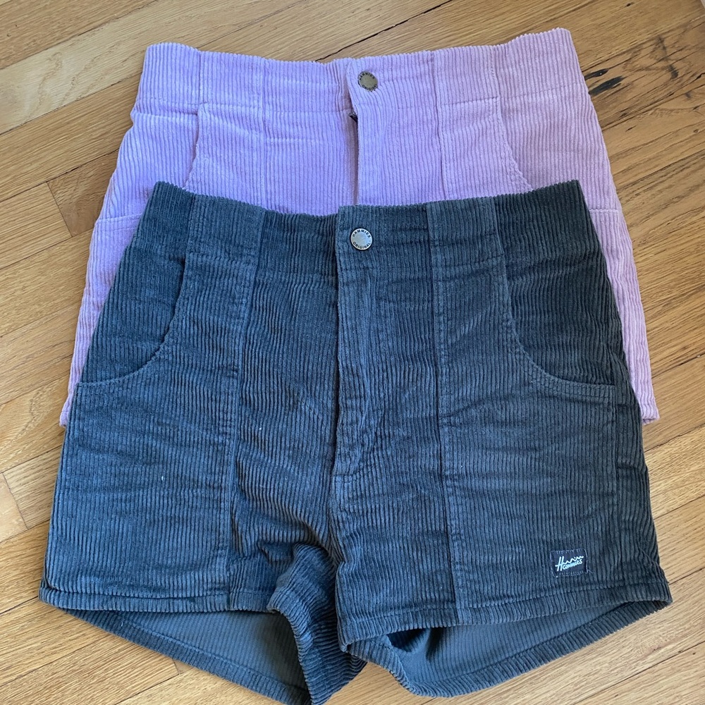 Hammies corduroy surfer girl shorts sz 28 lavender/gray